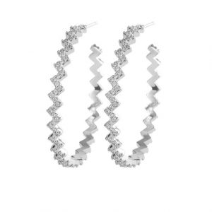 cubic zirconia hoop earrings wholesales from China factory