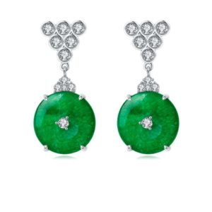 cubic zirconia jade earrings wholesales from china factory