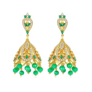 green colored cz crystal jewelry earrings wholesales