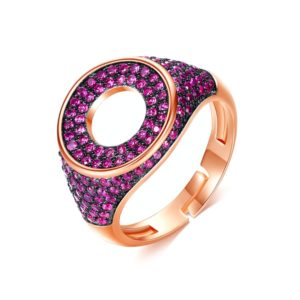 rose gold plated crystal jewelry rings wholesales