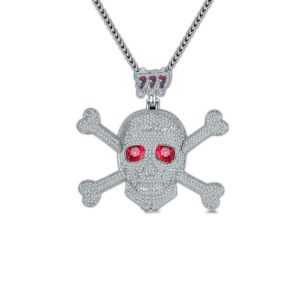 skull hip hop style fashion jewelry necklace