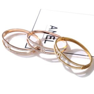 stainless steel jewelry hinged bracelet wholesale