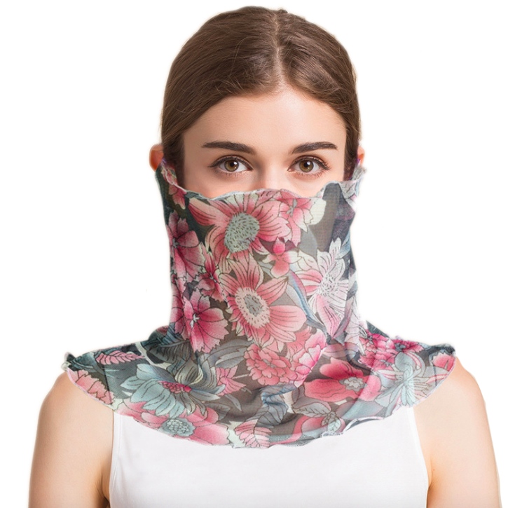 100% Real Silks Soft Thin Breathe-freely Face Mask Scarf