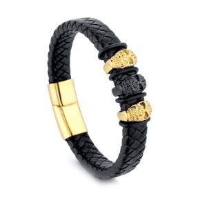 mens genuine leathers bracelet wholesales from China jewelry factory