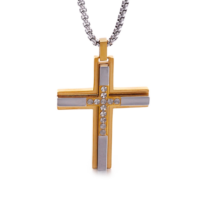 316l Stainless Steel Jewelry Hiphop Cross Pendant Necklace