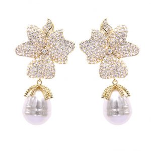 cubic zirconia earrings wholesales from China jewelry factory