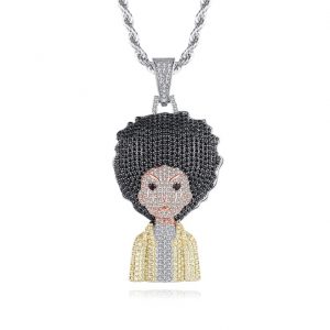 crystal hiphop necklace wholesale from China cz jewelry factory
