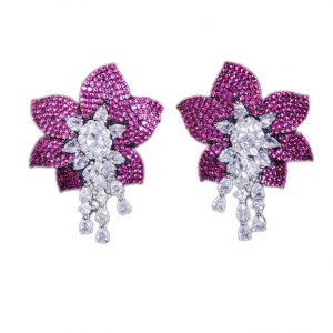 cubic zirconia earrings wholesales from CHINA JEWELRY FACTORY
