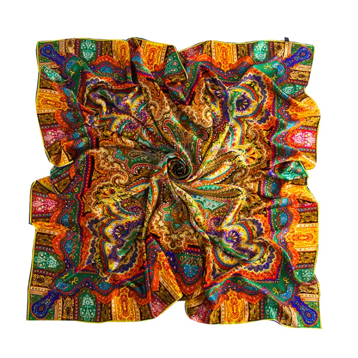 130x130cm Bohemian 100% Real Mulberry Silk Scarf