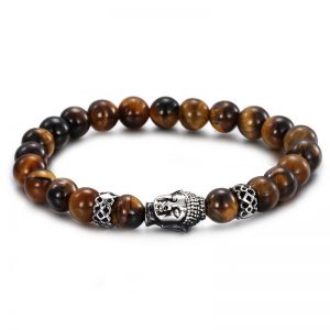Wholesale Stainless Steel Buddha Beads Bracelet