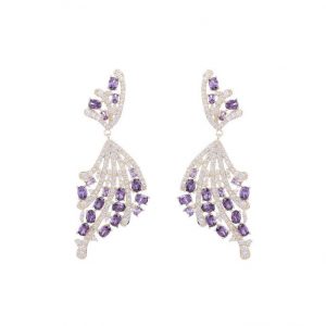 china factory wholesales brass jewelry diamond earrings