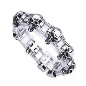 china factory hiphop steel jewelry bracelet wholesale