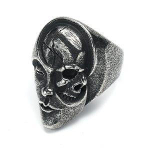 Men's Stainless Steel Jewelry Yinyang Skull Ring