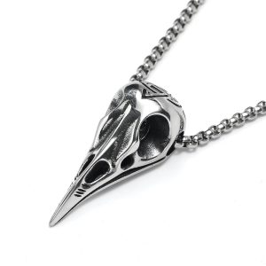Men's Stainless Steel Jewelry Non-die Bird Pendant Necklace